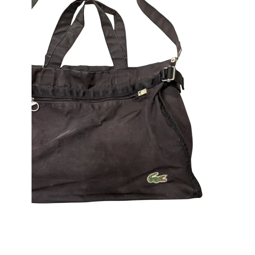 Vintage Lacoste Nylon‎ Tote Bag Black